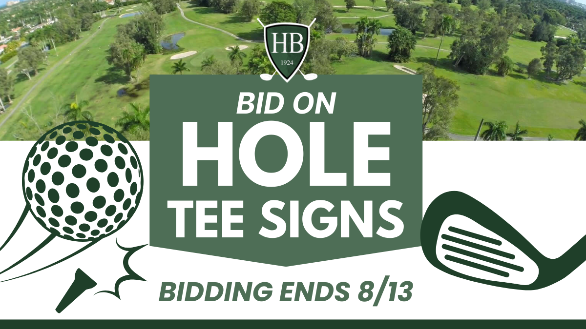 Bid On Hollwood Beach Golf Club’s Hole Tee Signs!